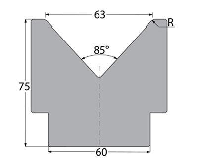 Matrices 85°, H=80mm