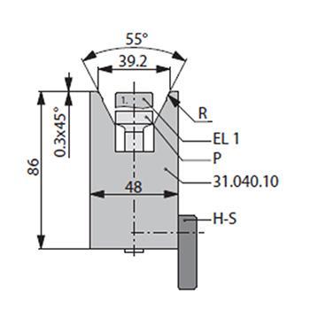 Matrices 55°, H=86mm